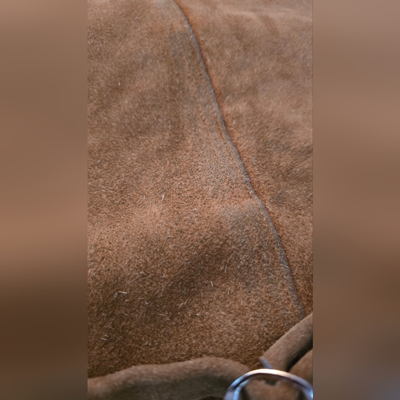 Vintage Men's Yellow Leather Vest with Suede Back Size M-L - Picture 7 of 11